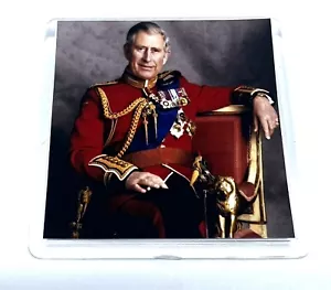King Charles III Coronation 2023 Square Fridge Magnet #9 SOUVENIR GIFT IDEA - Picture 1 of 3