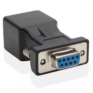 RJ45 To RS232 DB9 9-Pin 9 Pin Serial Port Female to RJ45 Female Cat5e/6 Ethernet - Picture 1 of 2