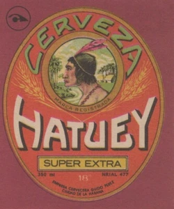 ORIGINAL DE COLECCIÓN HATUEY CERVEZA BACARDI RON COMPAÑÍA ETIQUETA SUPER EXTRA - Imagen 1 de 2