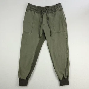 James Perse Mixed Media Hose Damen 3/L Army Grün Baumwollmischung Jogger Taschen - Bild 1 von 19