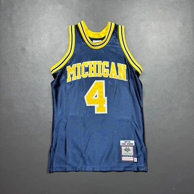 Camiseta deportiva 100 % auténtica Chris Webber Mitchell & Ness 91 92 Wolverines talla 40 M Foto 1 de 4