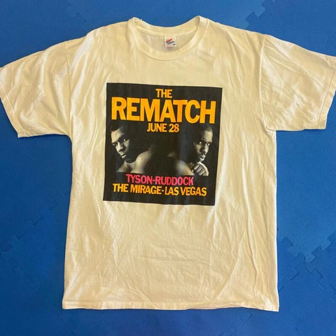 MIKE TYSON DONNOVAN RUDDOCK REMACH VINTAGE 1991 HEAVYWEIGHT BOXING TSHIRT XL Cover