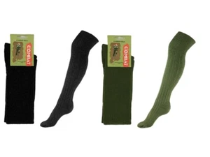 Mens Combat Wool Blend Long Hose (TOT) Commando Army Boot Socks (lot) UK 6-11 - Picture 1 of 3