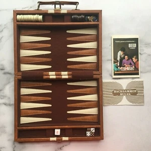 Backgammon VTG Board Game by Selchow & Righter Co. S and R Games w Travel Case - Picture 1 of 9