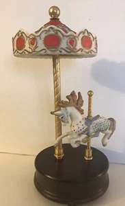 Giftec The Garden Firefly Festival Music Bix Carousel Horse  - Picture 1 of 4