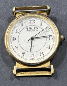 Vintage Gruen Precision Quartz no band For parts. does not run - Picture 1 of 7