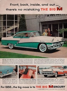 Mercury Montclair 1956 cupé deportivo ""No Mistaking The Big M"" anuncio en color original - Imagen 1 de 1