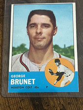 1963 Topps Baseball #538 George Brunet Houston Colt 45s EXMT OC