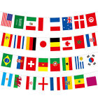  Bannières décoratives de fête drapeau en tissu polyester chaîne drapeau pays