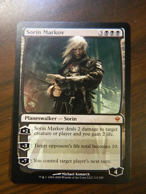 MTG Zendikar Sorin Markov Black Mythic Rare Unplayed NM - Image 1 of 2