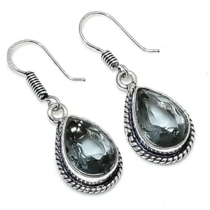 Alexandrite Gemstone Handmade 925 Sterling Silver Jewelry Earring Sz 1.3'' - Picture 1 of 1