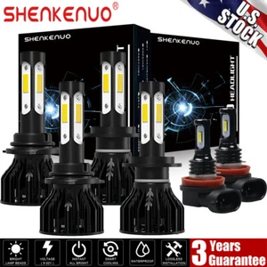 For Mitsubishi OUTLANDER 2014-2020 Combo 6X LED Headlights Kit + Fog Light Bulbs - Picture 1 of 12