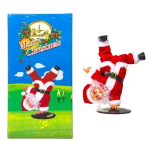 Christmas Decorations Upside-down Street Dance Santa Claus Electric Music Toys f - Picture 1 of 8
