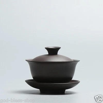 DREAM HOME Gaiwan Chinese Yixing Zisha Gaiwan Tea Bowl Cover Lid Saucer Tea Cup 150ml Cup