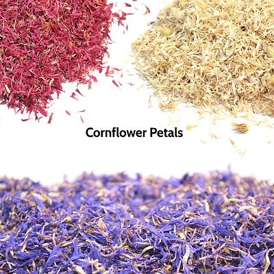 Dried Cornflower Petals & Flowers - Crafts Candle Soap Bath Bombs - 5g 50g - Image 1 of 4