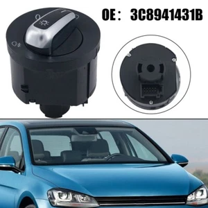 Interrupteur Commande Capteur Phare Auto ABS Noir pour Passat B6 pour Golf MK5 M - Photo 1/12