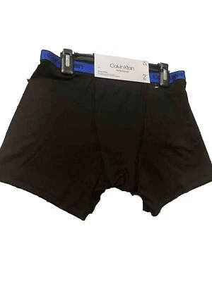 Calvin Klein Boys 2 Pack Boxer Briefs Black XL 16-18 New Cotton Stretch - Image 1 of 4