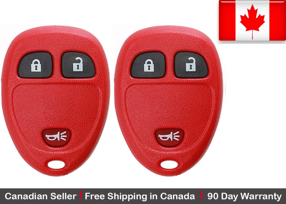 2x Red Replacement Keyless Entry Remote Control Key Fob For Chevy Buick Pontiac - Image 1 of 1