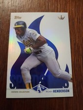 2022 Topps X Bobby Witt Jr Crown Collection #46 RICKEY HENDERSON /49 Blue Speed 