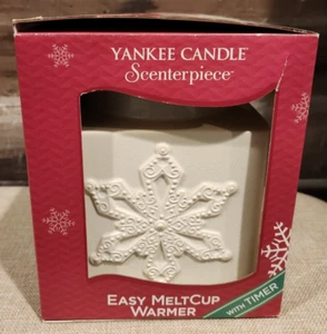YANKEE CANDLE HOLIDAY SNOWFLAKE SCENTERPIECE WARMER w/timer Read Description NIB - Picture 1 of 6
