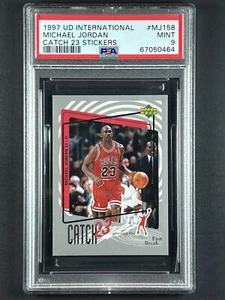 1997 Upper Deck International Stickers Michael Jordan Catch 23 #MJ158 PSA 9 - Picture 1 of 2