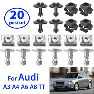 Engine Undertray Underbody Shield Clips Fastener Kit For Audi A4 B6 A6 A8 TT Mk1 - Picture 1 of 6