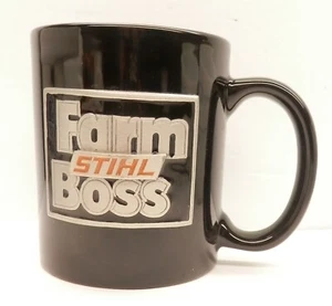 Stihl Farm Boss Chainsaw Black Coffee Mug w/Pewter Emblem - Picture 1 of 4