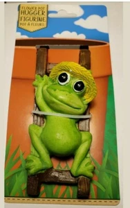 Flower Pot Hugger Frog Climbing Ladder Figuring  - Picture 1 of 1