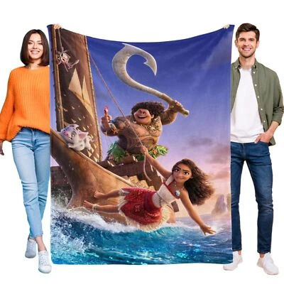 Moana 2 Blanket Flannel Throw for Bed Sofa Office Birthday Gift for Kids - Image 1 of 4