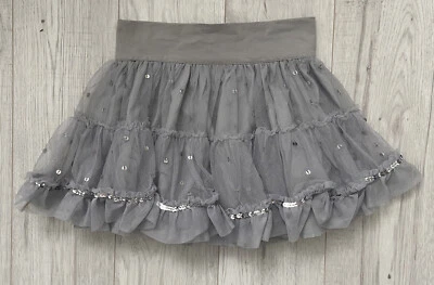 Gap Kids GapKids Girls Tutu with Sequins Gray Ruffle Tiered & Lined Skirt Size 8 - Image 1 of 4