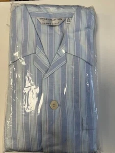 Savile Collection di Derek Rose Pigiami Uomo, Righe Blu/Verde, Medium, Nuovi - Foto 1 di 2