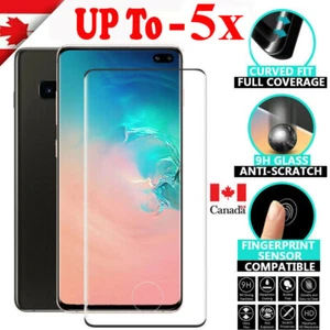 Full Tempered Glass For Samsung Galaxy S8 S9 S10 Plus S10e Film Screen Protector - Picture 1 of 16