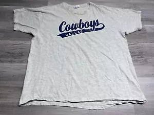 Vintage Dallas Cowboys T-Shirt Y2K NFL Football Fan Apparel Champion Gr. XL grau - Bild 1 von 8