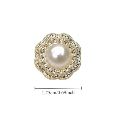 20X Faux Pearl Shank Buttons Plastic Flower for Garment DIY Sewing Buttons Craft - Image 1 of 4