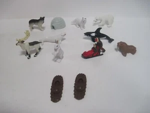 Caribou Arctic Fox Polar Bear Walrus Musher Safari Ltd 2" Arctic Lot Of 10 - Picture 1 of 11