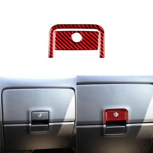 Mango de guantera superior de fibra de carbono rojo para Silverado GMC SIERRA 2014-2018 - Imagen 1 de 13
