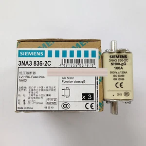3pcs/1Box New For Siemens 3NA3836-2C NH00-gG 160A 500V Fuse quality assurance - Picture 1 of 2