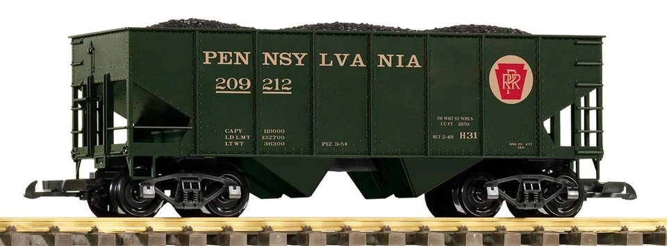 Piko 38955 G Scale PRR Rib-Side Hopper Coal Load - Image 1 of 1