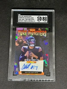 Caleb Williams 2024 Wild Card Haunted Hits Turf Monsters Bigfoot 1/1 Rookie Auto - Picture 1 of 2