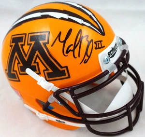 Von Marion Barber signierter Minnesota Gophers Goldy Schutt Minihelm - BAW Holo - Bild 1 von 4