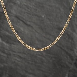 Second Hand 9ct Yellow Gold 18 Inch Figaro Chain 41021402 - Picture 1 of 2