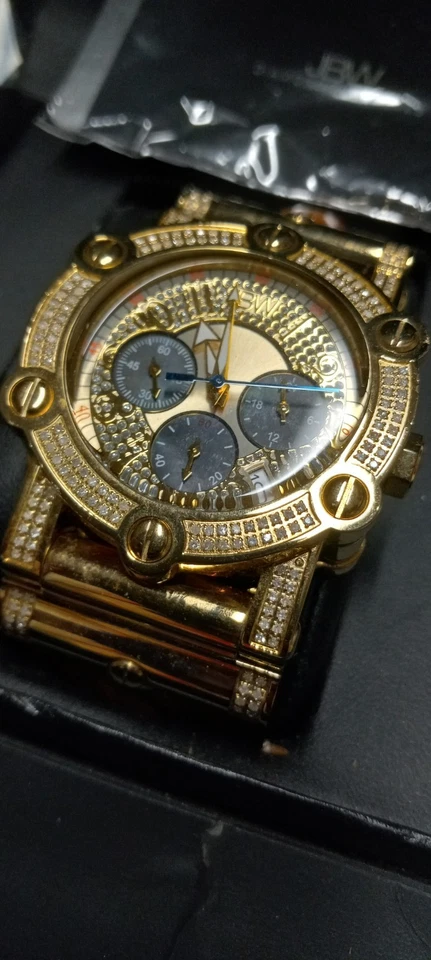 Хронограф JBW Phantom 2-3/8 карата T.W. Часы золотые 196 бриллиантов 10 лет 18 карат. - Изображение 1 из 4