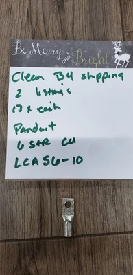 13x Panduit Blue Die Ground Lug 6 Str CU LCAS6-10 Crimp Terminals (15291) - Image 1 of 2