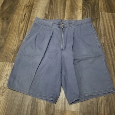Pantalones Cortos De Colección Cabeza de Pato Clásicos Plisados Delanteros Para Hombre 33 Desteñidos Azul Marino Sur Foto 1 de 4