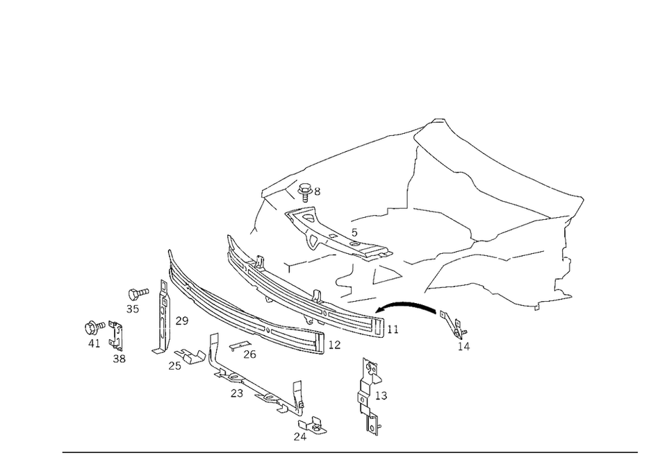 Refuerzo genuino Mercedes-Benz 140-620-27-16-67 Foto 1 de 1