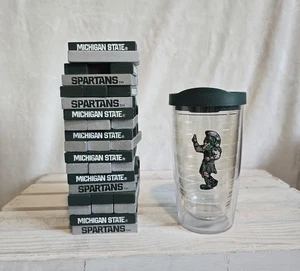 Michigan State Spartans lot of 2 - Jenga and Tervis Tumbler - Picture 1 of 4