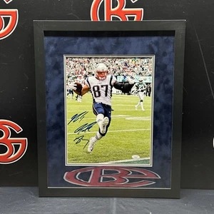 Rob Gronkowski autografo New England Patriots firmato incorniciato 11x14 JSA COA - Foto 1 di 3
