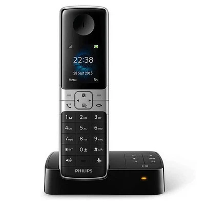 Philips D6351B/38 Telefono Cordless con Segreteria Telefonica Nero Spedizione Gratuita - Immagine 1 di 4