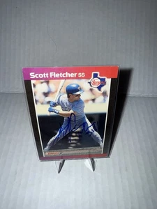 1989 Donruss #142 Scott Fletcher Autogramm AUTO signed Texas Rangers Karte - Bild 1 von 3