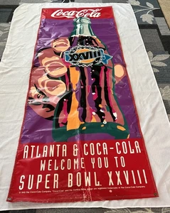 "De colección ATL y Coca-Cola te da la bienvenida a SUPER BOWL XXVIII VINILO BANNER 94,25"" X 35""" - Imagen 1 de 24